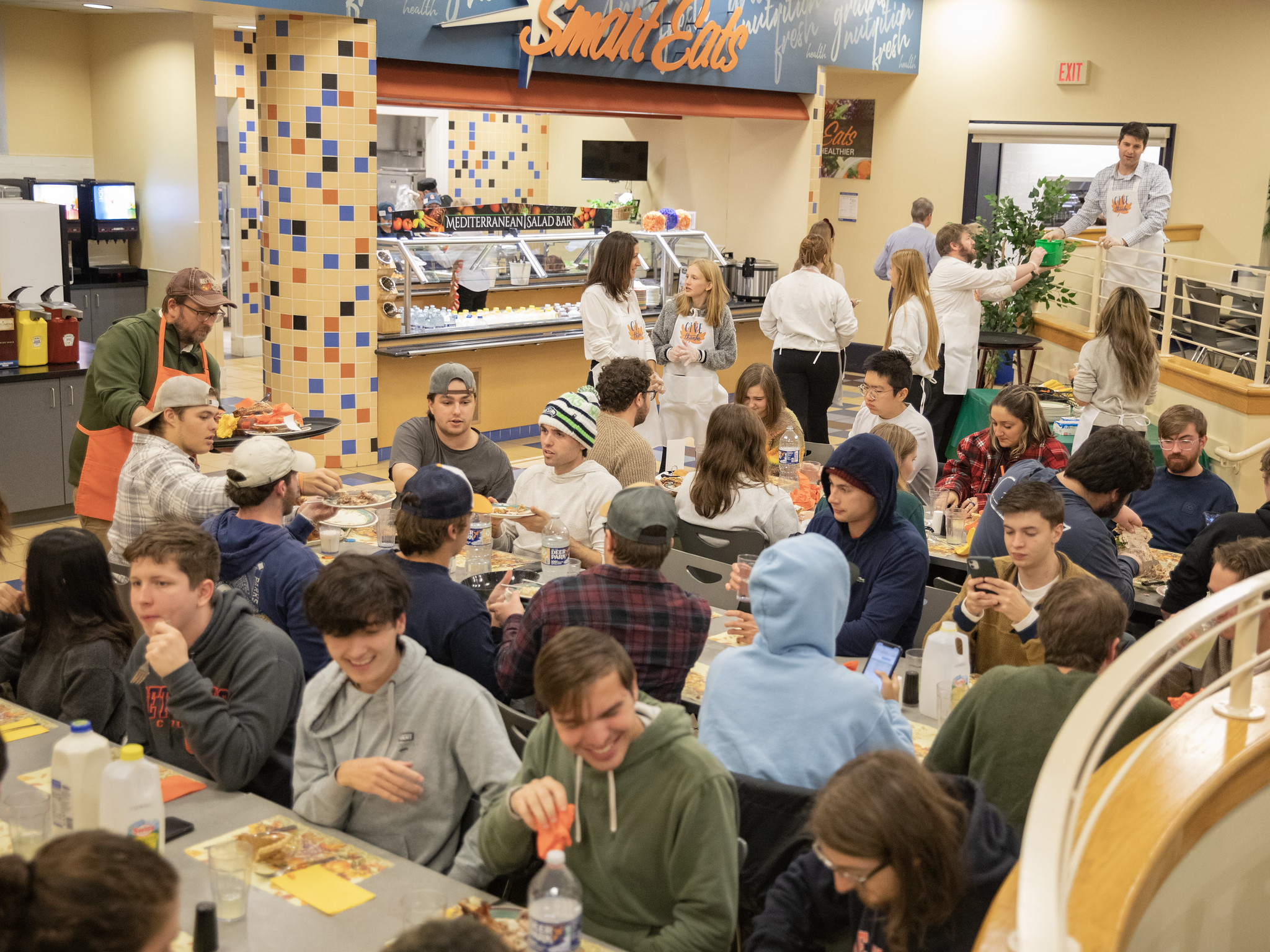 Students sitting in Smart Eats